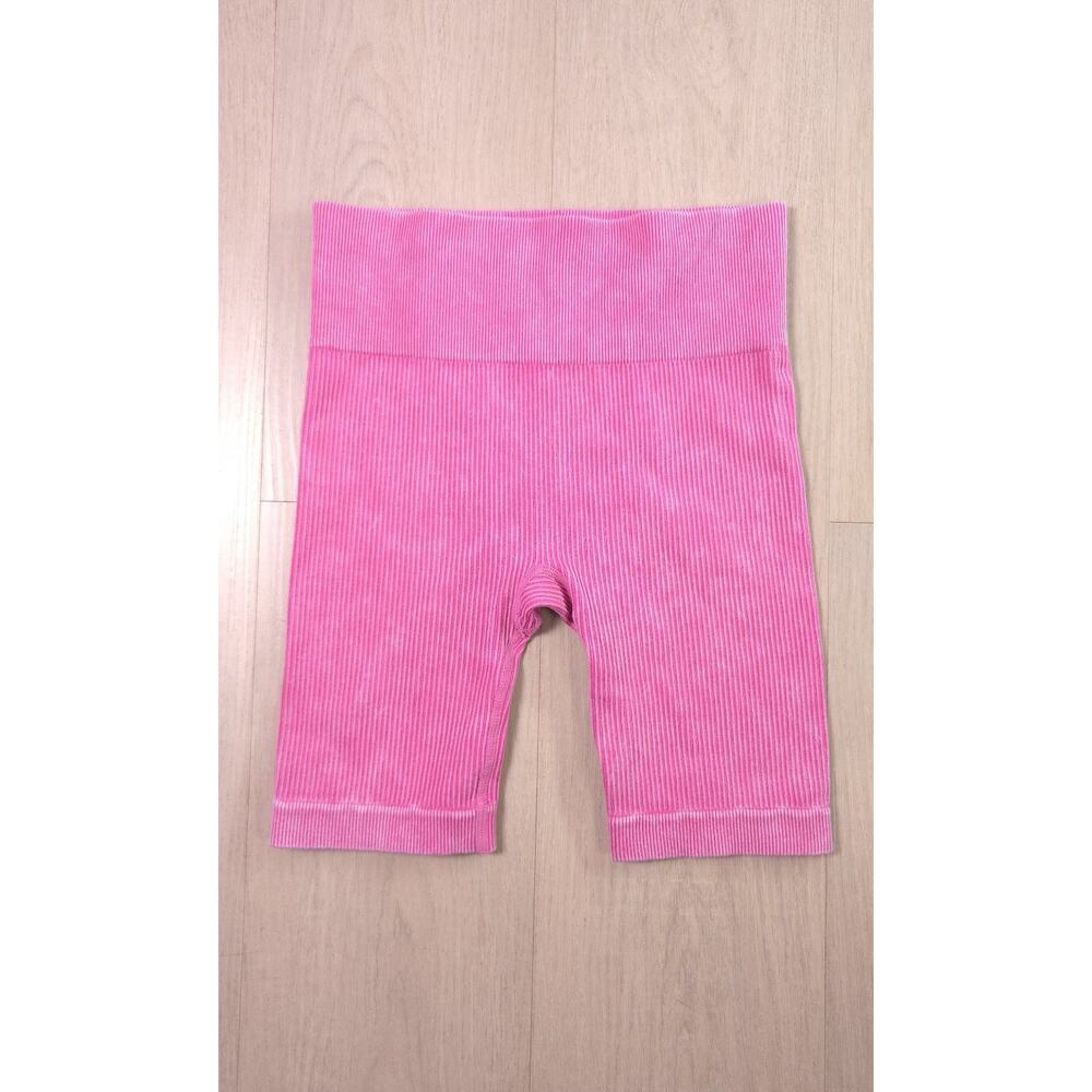 Better Be Ribbed Biker Shorts Pink Seamless S/M Women's